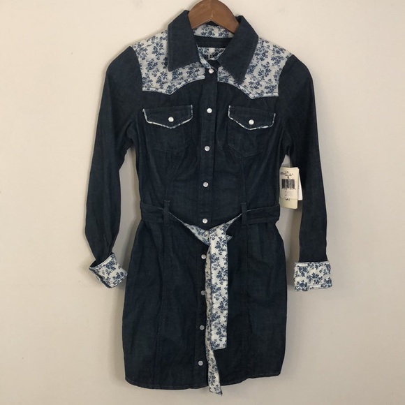 Guess Denim Western Style Midi Dress - Picture 5 of 14